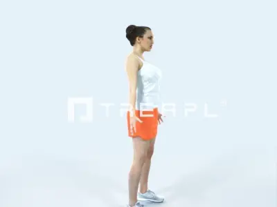 Dream D Animated Rigged Sports Woman Low-poly 3D model
