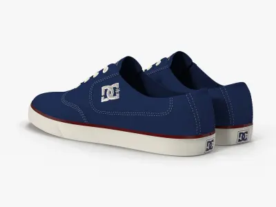 DC Shoes - Flash TX - Estate-Blue Low-poly 3D model