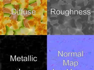 Honeydew Melon Slice Textured 3D Model Pack Low-poly 3D model