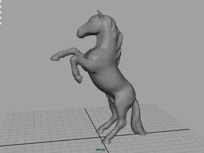 Black Horse Low-poly 3D model