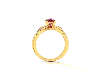 Solitaire Engagement Wedding Ring 3dm Render Detail  3D print model