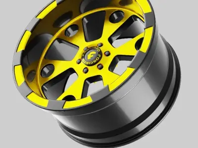 Forgiato Massa-T Wheels Low-poly 3D model