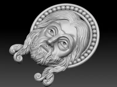 jesus christ head orthodox 3D print model