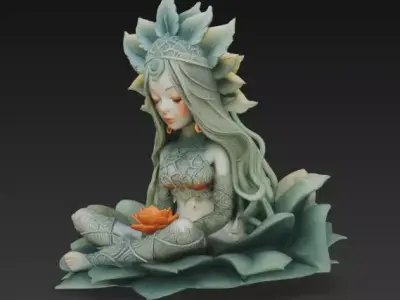 Lotus Girl 3D print model