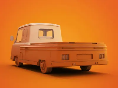 cartoon car Pickup 3D model