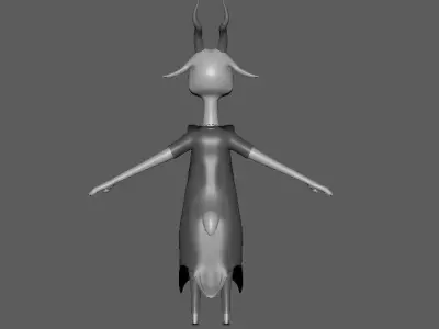 Cartoon Deer- base mesh Low-poly 3D model