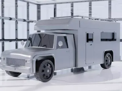 RV Motorhome Camper 3D model