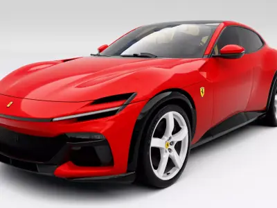 Ferrari Purosangue 2023 Low-poly 3D model purchase