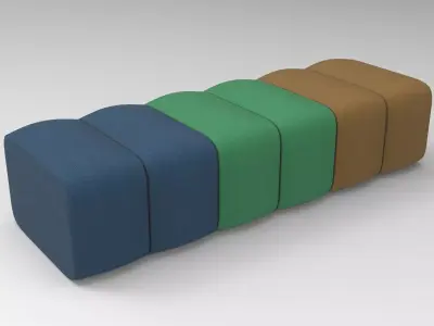 Sindy Bench Low-poly 3D model