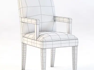 Langham Dining Carver Chair 3D model