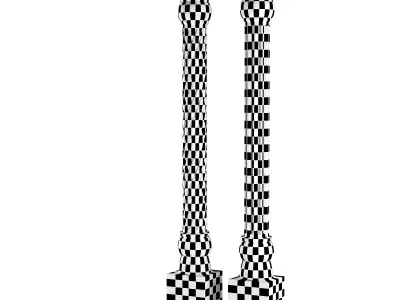 Column two columns 3D model