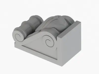 Scroll Corbel 08 - 3D Printable 3D model