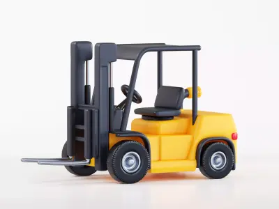 Forklift Truck Low-poly 3D model