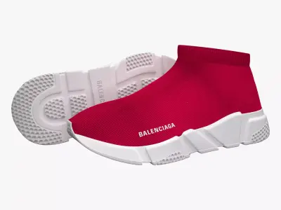 Balenciaga Speed Trainers Low Pink 3D model