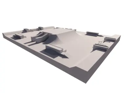 Skatepark-Skate Park PACK 3D model