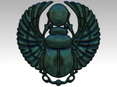 Scarab relief artifact 3D print model