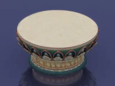 Traditional lotus pedestal Free 3D model