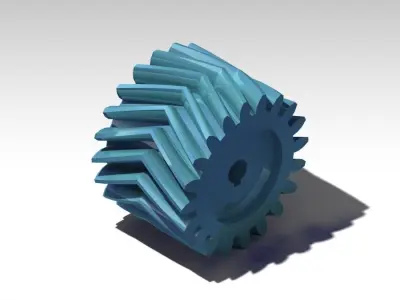 Double Helical Gear 3D print model