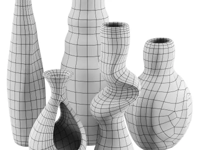 Vase decor Low-poly 3D model 10