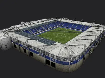 King Power Stadium Low-poly 3D model