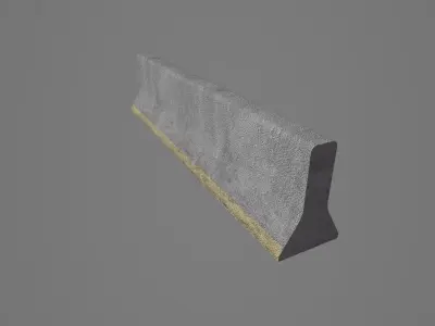Roadblock Low-poly 3D model