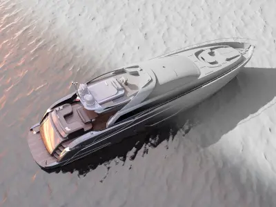 Riva 88 Domino Yacht - Render and 3D print 3D model