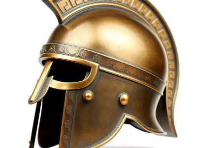 Ancient Warrior Helmet D Model Pack Low-poly 3D model