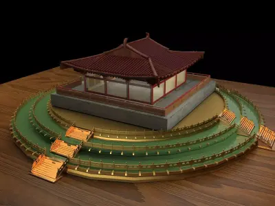 Chinese ancient house 3D model 45