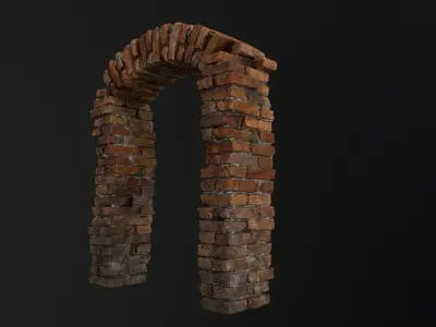 Old Brick Arch Low-poly 3D model