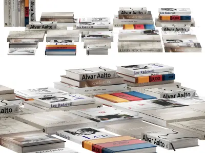 030 Decorative books set 01 neutral 00 3D model