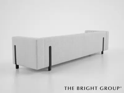 The Bright Group Gray Sofa 3D model