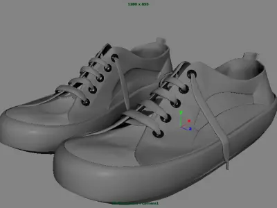 Old sneakers 3D model