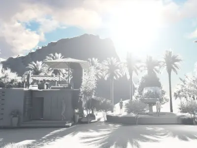 Desert resort made with Shipping containers   3D model