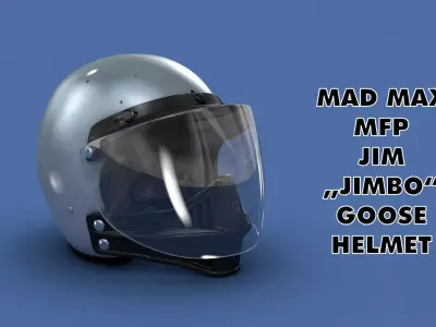 Motorcycle Race Helmet 1979 MAD MAX Jim Goose MFP 3D model