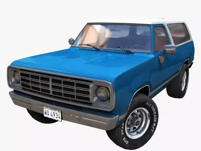 Dodge Ramcharger 1976 Low-poly 3D model