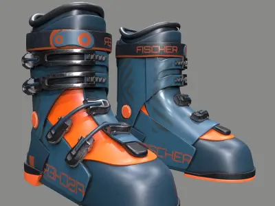 Sport Fischer Ski Shoes 3D model