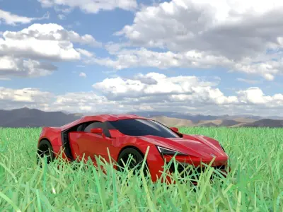 Lykan HyperSport - W Motors Low-poly 3D model