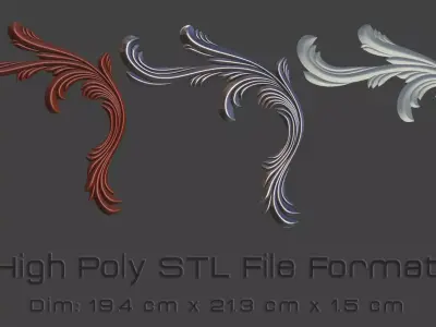 Wooden Corner Ornate 3D print model