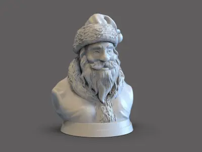 Santa Claus bust 3D print model buy