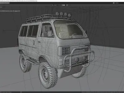 Suzuki Carry Minivan Concept Low-poly 3D model