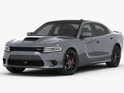 Dodge Charger SRT 392 2015 detailed interior 3D model