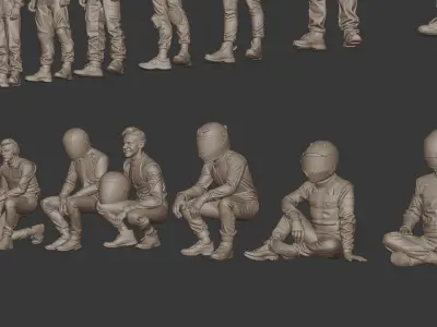 Sport race team figure  3D print model