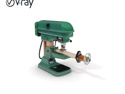 Industrial Drill Press Model Pack for D Rendering and Game De... Low-poly 3D model