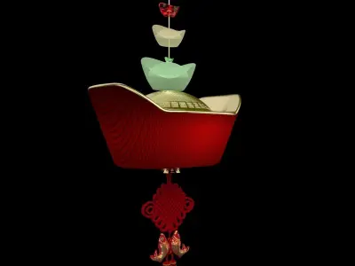 Chinese Red Lantern 3D model