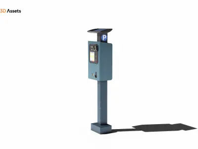Parking Meter Low-poly 3D model