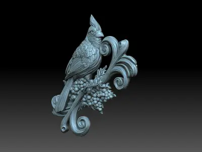Cardinal Bird 3D print model