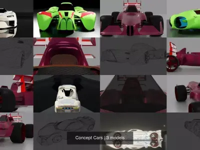 Concept Cars 3D Model Pack buy