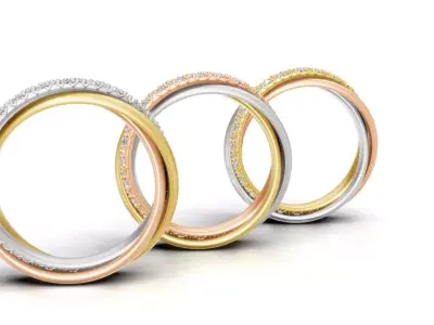 Trinity Ring Small Model Semi Paved 3D print model