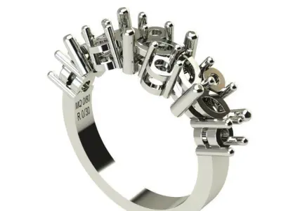 Engagement ring  3D print model