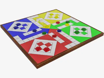 Classic Ludo Board 3D model